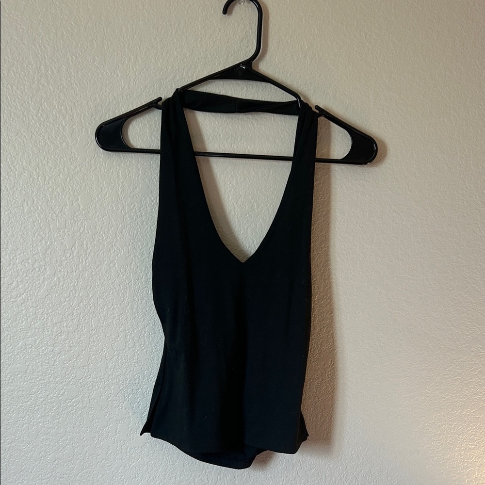 Black halter top